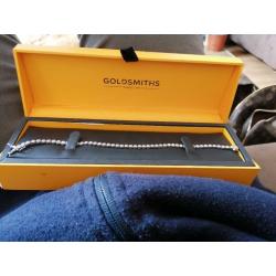 18ct diamond white gold 2ct diamond tennis bracelet