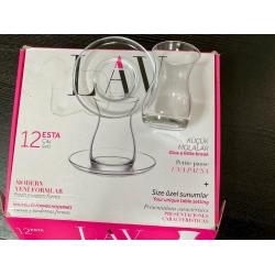 NEW - 12 LAV Turkish Tea glasses set