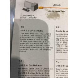 Belkin USB 2.0 Device Cable USB A plug/B plug