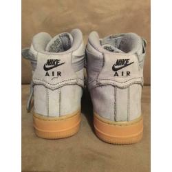 NIKE AIR FORCE 1 HIGH TOP TRAINERS UK4 Grey.