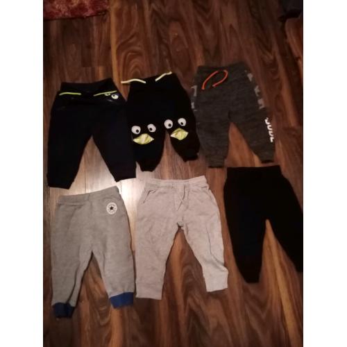 Bundle of boys tracksuit bottoms ages 9-12 and 12-18 months